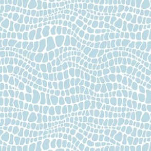 Alligator Pattern - Pastel Blue and White