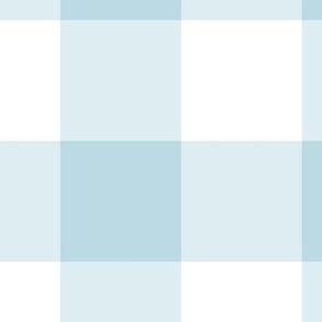 Extra Jumbo Gingham Pattern - Pastel Blue and White