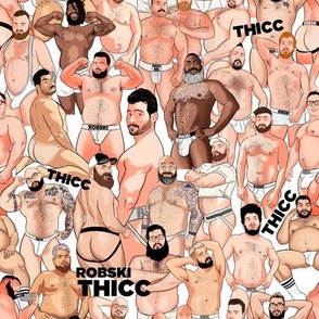 THICC men - white BG large 