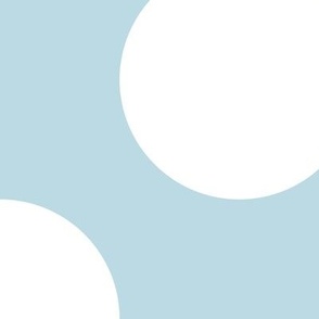 Jumbo Polka Dot Pattern - Pastel Blue and White