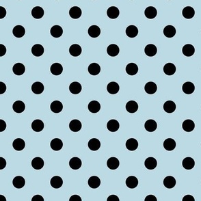Polka Dot Pattern - Pastel Blue and Black
