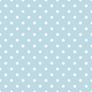 Small Polka Dot Pattern - Pastel Blue and White