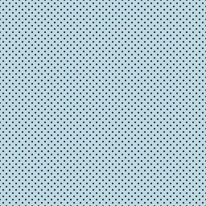 Micro Polka Dot Pattern - Pastel Blue and Black