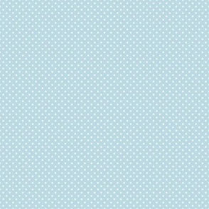 Micro Polka Dot Pattern - Pastel Blue and White