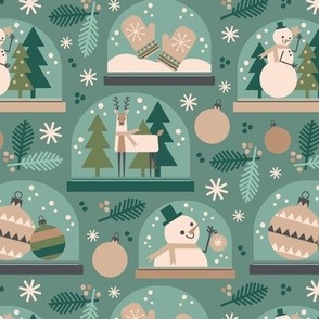 Winter Snow globes ~ Woodsy