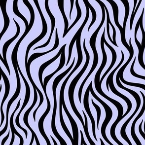 Zebra Stripe Pattern - Periwinkle and Black