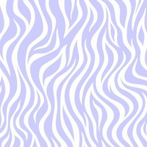 Zebra Stripe Pattern - Periwinkle and White