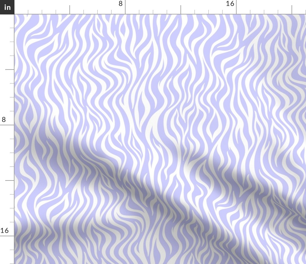 Zebra Stripe Pattern - Periwinkle and White