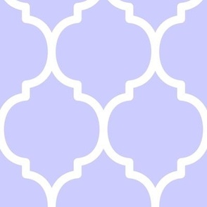 Extra Large Moroccan Tile Pattern - Periwinkle and White