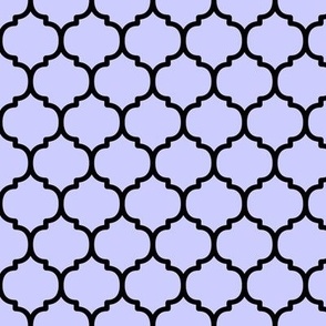 Moroccan Tile Pattern - Periwinkle and Black