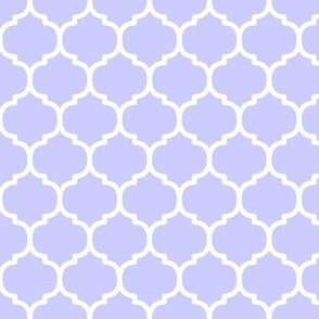 Moroccan Tile Pattern - Periwinkle and White