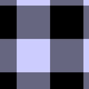 Extra Jumbo Gingham Pattern - Periwinkle and Black