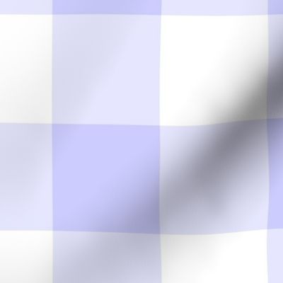 Extra Jumbo Gingham Pattern - Periwinkle and White