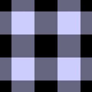 Jumbo Gingham Pattern - Periwinkle and Black