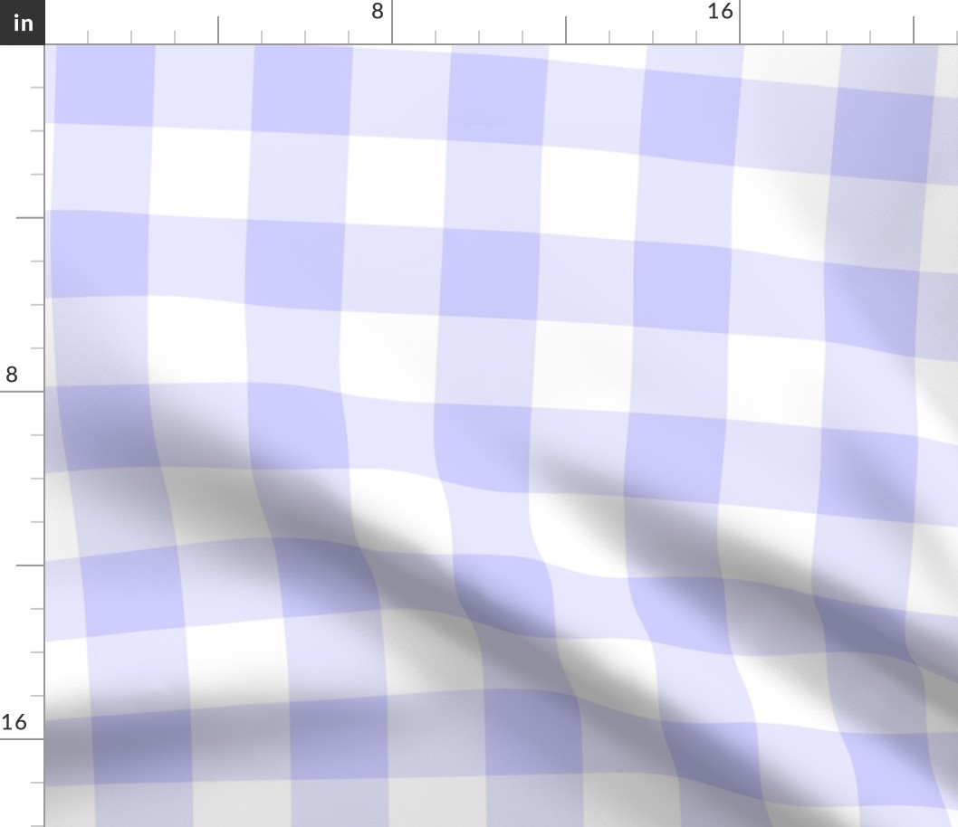 Gingham Pattern - Periwinkle and White