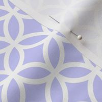 Interlocked Circle Pattern - Periwinkle and White