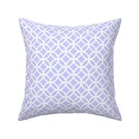 Interlocked Circle Pattern - Periwinkle and White