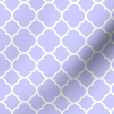 Quatrefoil Pattern - Periwinkle and White