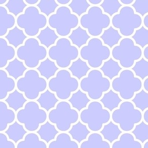 Quatrefoil Pattern - Periwinkle and White