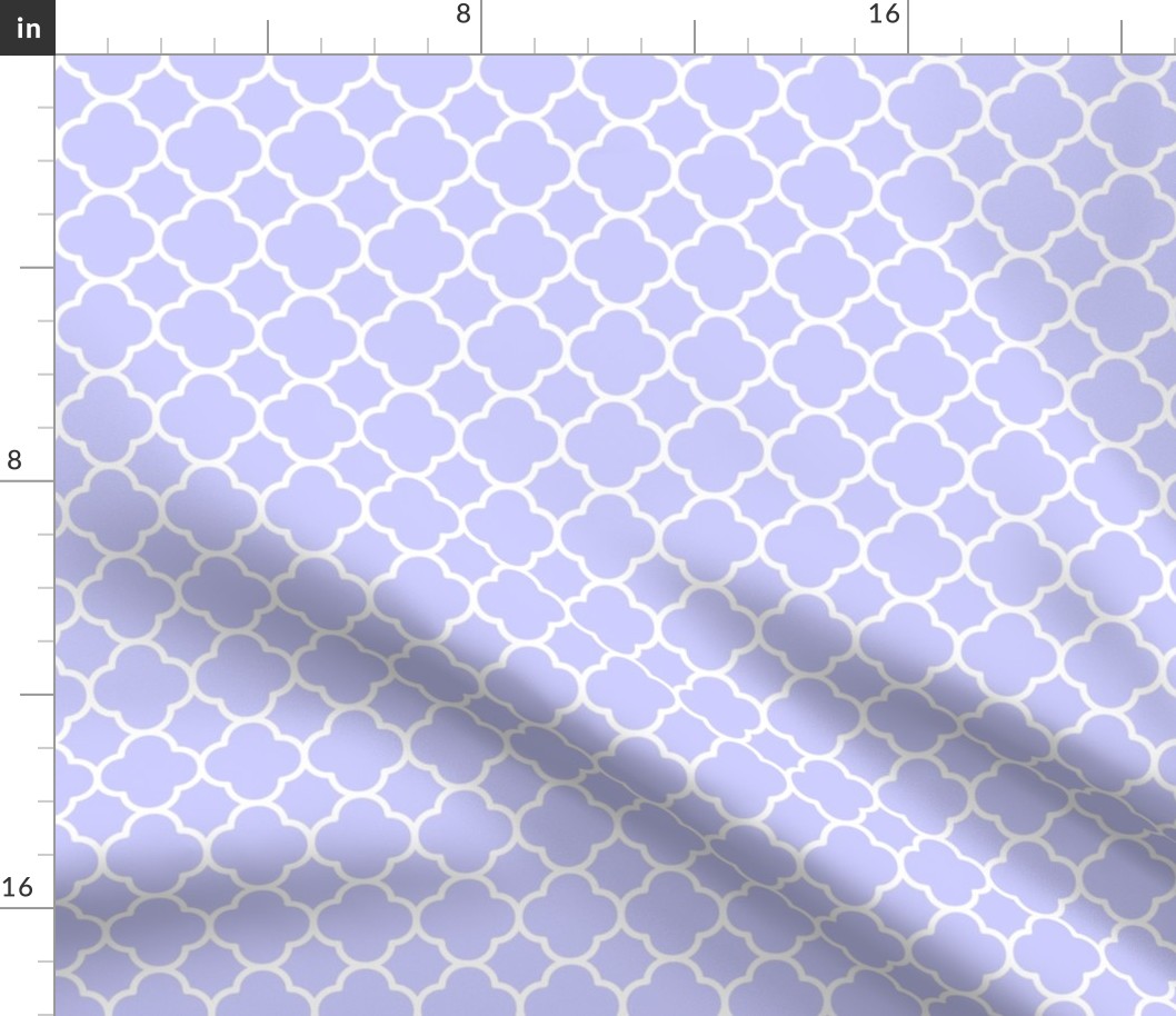 Quatrefoil Pattern - Periwinkle and White