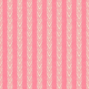 Canyon Stripe - 1" stripes  medium - pink and cream