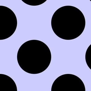 Large Polka Dot Pattern - Periwinkle and Black