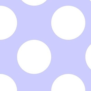 Large Polka Dot Pattern - Periwinkle and White