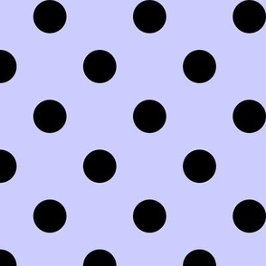 Big Polka Dot Pattern - Periwinkle and Black