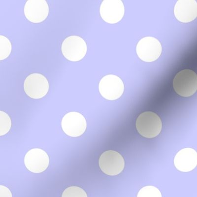 Big Polka Dot Pattern - Periwinkle and White