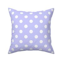 Big Polka Dot Pattern - Periwinkle and White