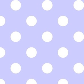 Big Polka Dot Pattern - Periwinkle and White