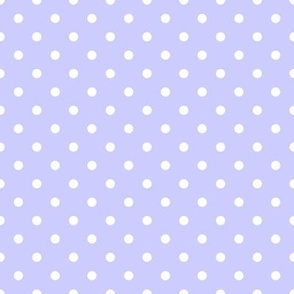 Small Polka Dot Pattern - Periwinkle and White