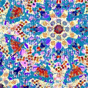 Going Wild: Frannie - 24in x 24in  - Patchworked - Wallpapered