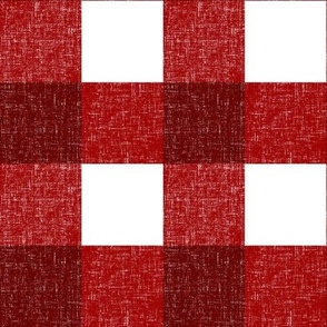 Textured Farmhouse Red Gingham Large Scale