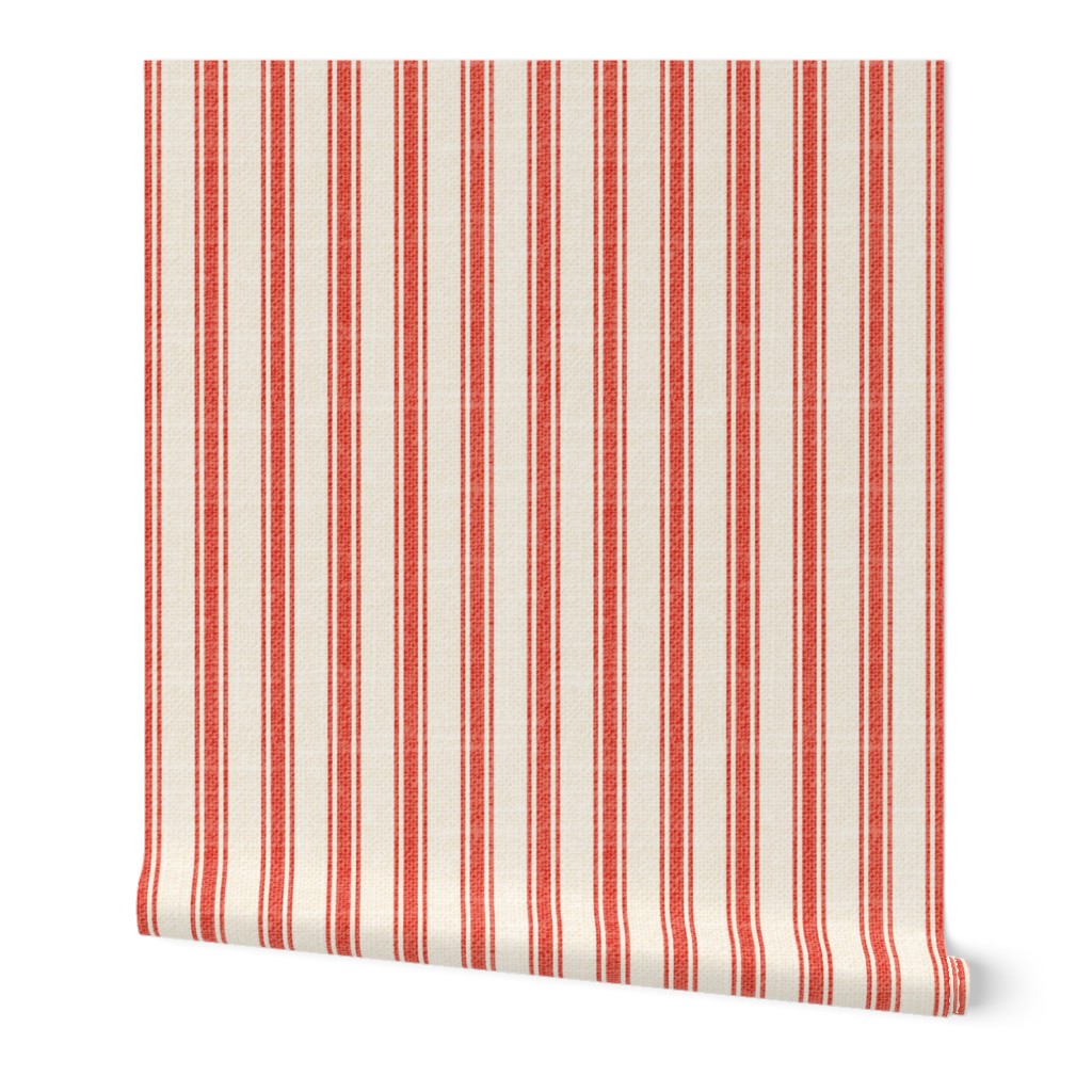 Holiday Ticking Stripes_Red