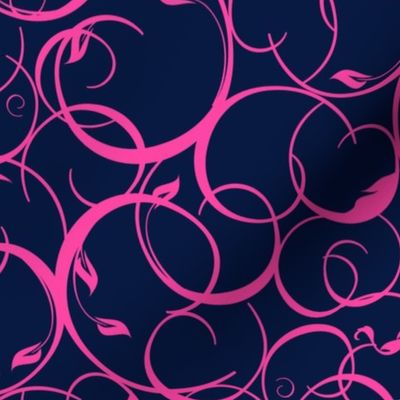 Springs Fillagree Navy Hot Pink