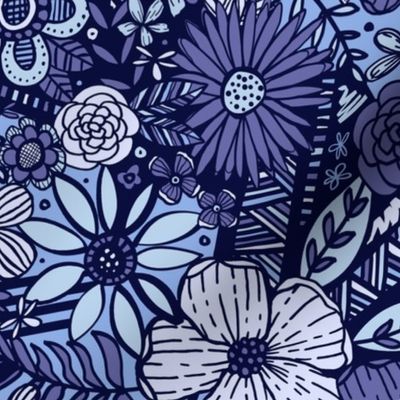 Floral Frenzy (Periwinkle)