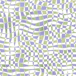 Trippy Checkerboard - pistachio and lilac