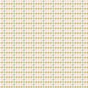 green, amber and blush houndstooth