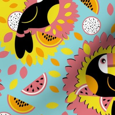 Medium Very optimistic toucans by art for joy lesja saramakova gajdosikova design