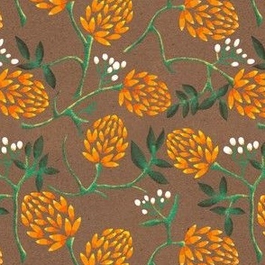 small  Vintage floral wallpaper on cardboard  texture by art for joy  lesja saramakova gajdosikova design