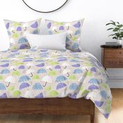 Large scale under colourful umbrella  petal signature cotton coordinates large by art for joy  lesja saramakova gajdosikova design