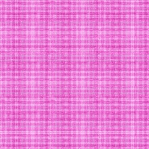 Rose pink and hot pink slub plaid 6” repeat