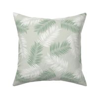 Hawaii garden palm leaves boho jungle minimalist leaf design neutral nursery sage white green mist