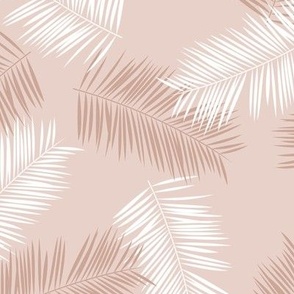 Hawaii garden palm leaves boho jungle minimalist leaf design neutral nursery blush rose white