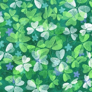  Irish Shamrock and Clover - vivid green  