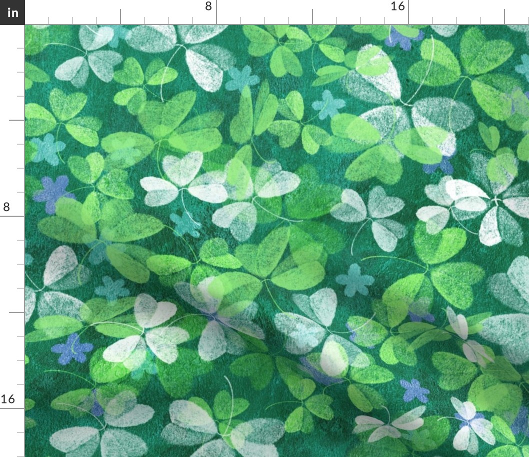  Irish Shamrock and Clover - vivid green  