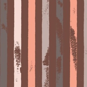 Rustic  vertical stripes in shades of red