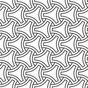 Black on white geometric pattern