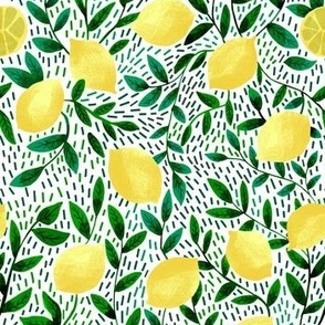 1 1/2" (approximate) - lemons - white